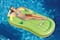 Swimline 6.5ft. Inflatable Green Flip-Flop Swimming Pool Float